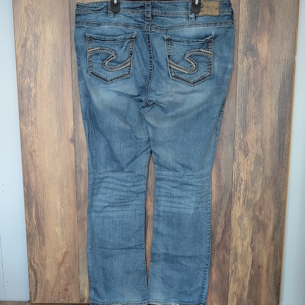 Silver Jeans Super Stretch Suki Mid Baby Boot Cut Jeans 20 x 33             C234